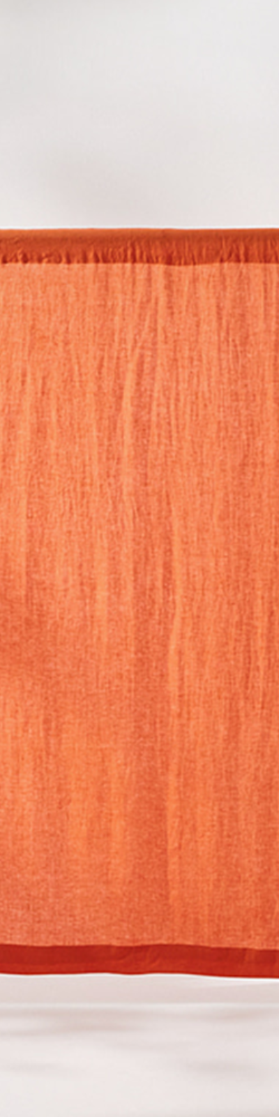 Soft Linen Single Curtain - Tangerine
