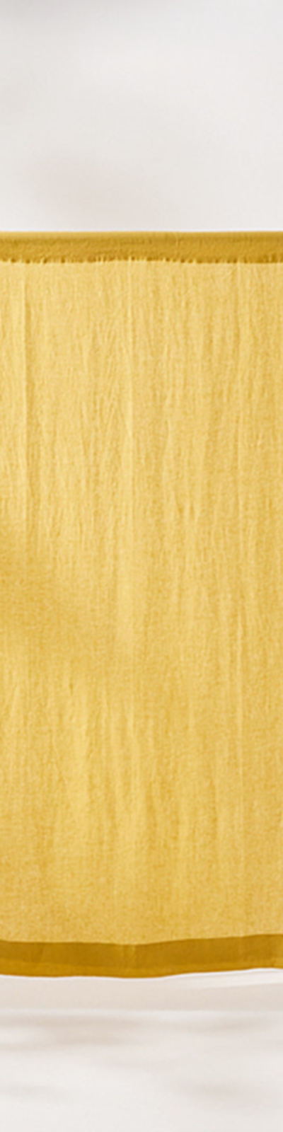 Soft Linen Single Curtain - Honey Yellow