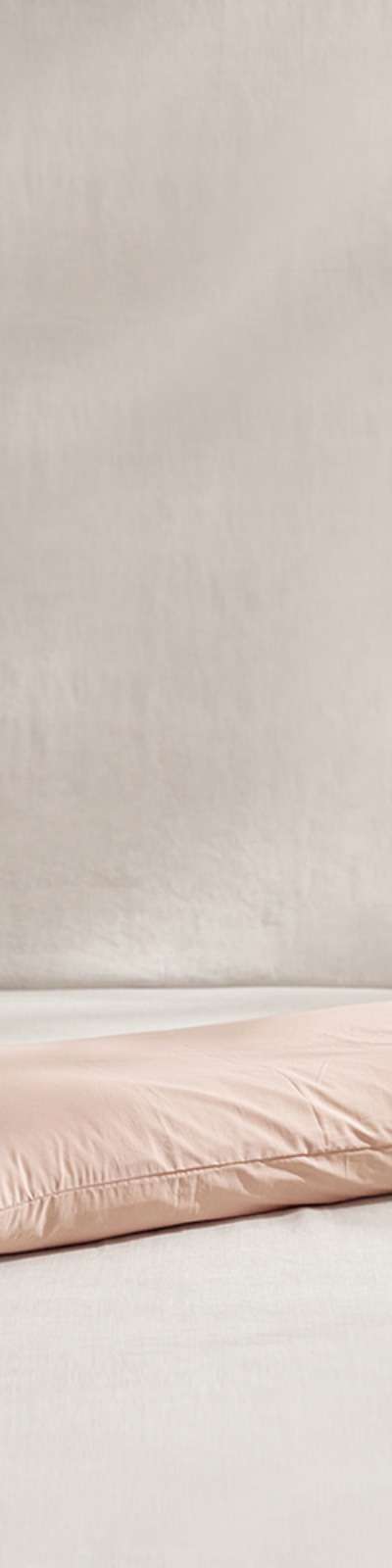 Wide Silky Cotton 100-Count Pillowcase - Pink Beige