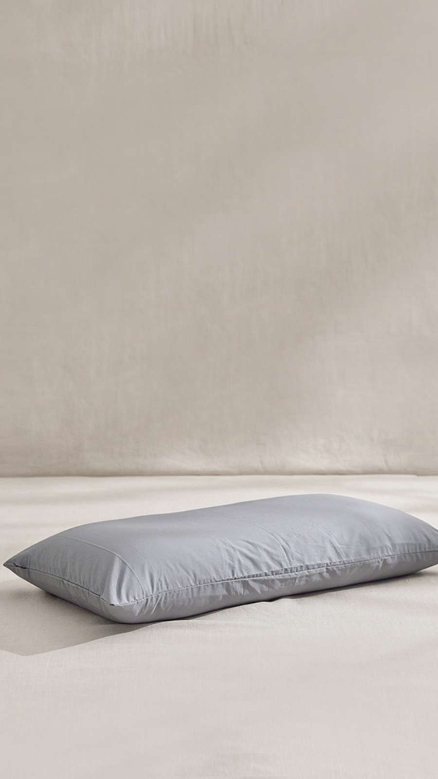 Wide Silky Cotton 100 Count Pillowcase - Gray Ocean Blue