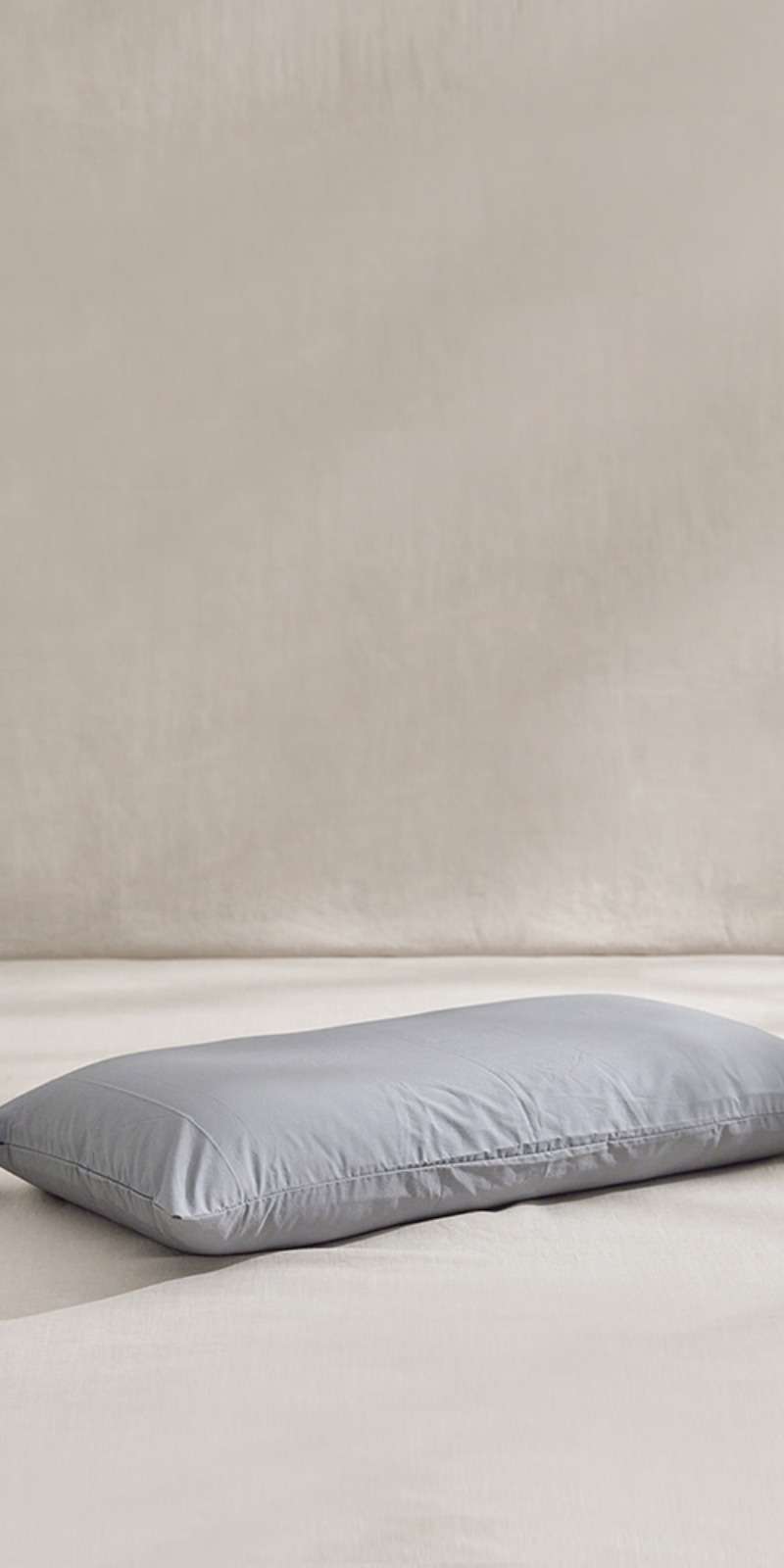 Wide Silky Cotton 100 Count Pillowcase - Gray Ocean Blue