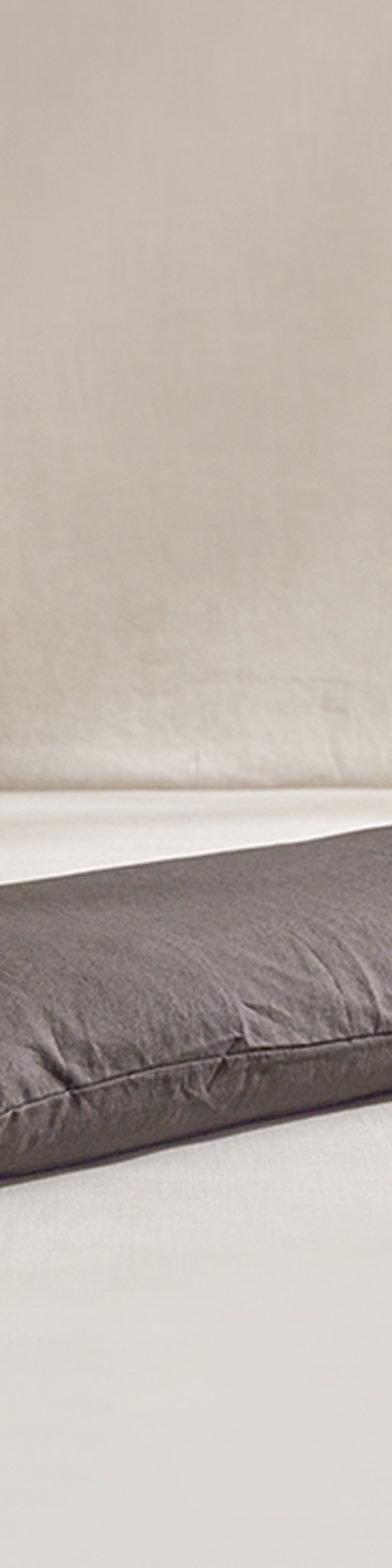 Wide Premium Linen Pillowcase - Charcoal Gray