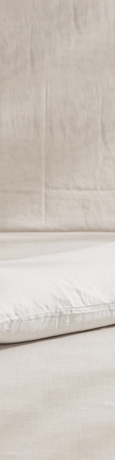 Wide Premium Linen Pillow Cover - Cream White