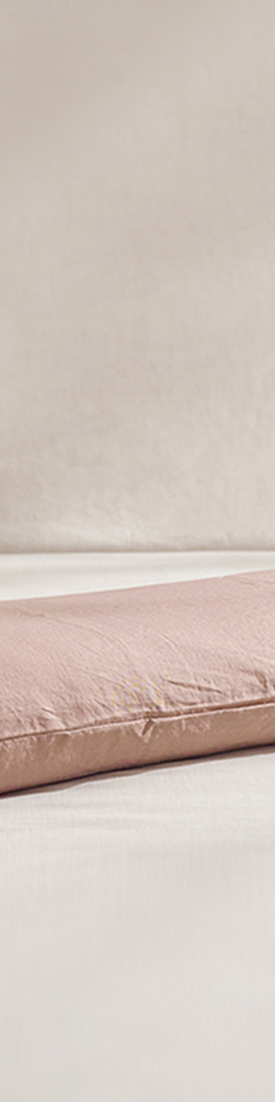 Wide Premium Linen Pillow Cover - Beige Blossom Pink
