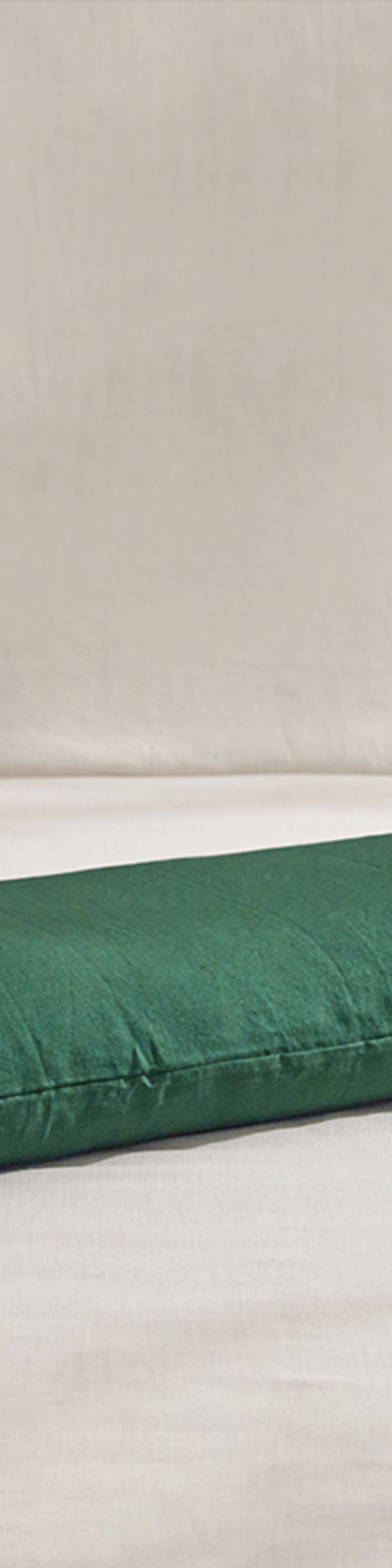 Wide Premium Linen Pillowcase - Deep Green