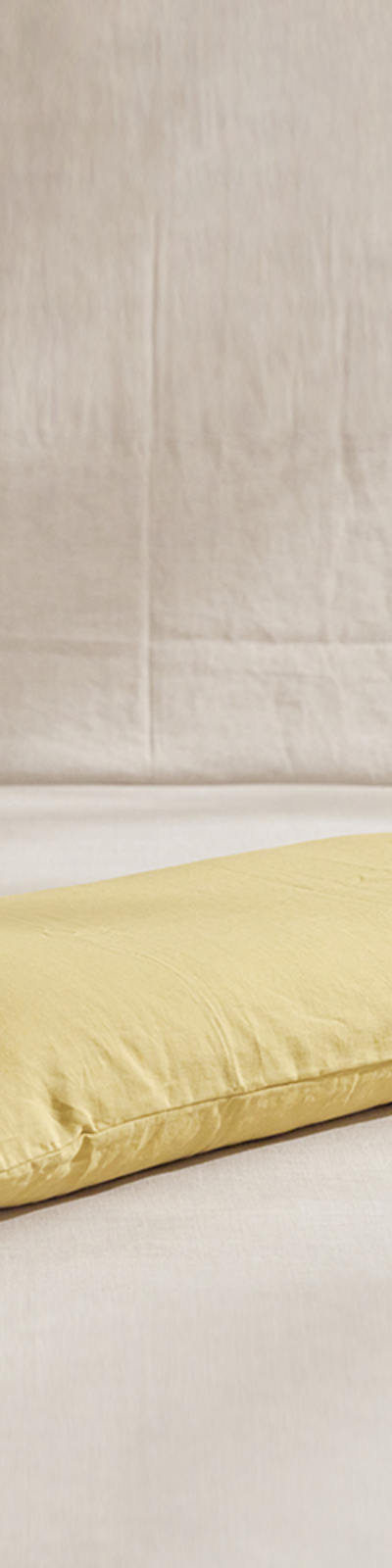 Wide Premium Linen Pillow Cover - Lime Yellow