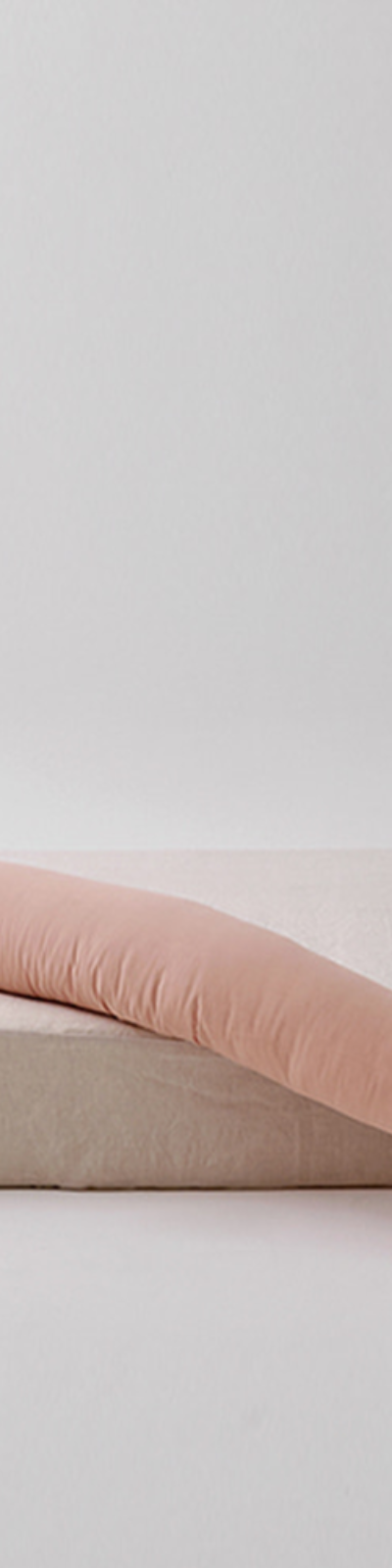 Dust-Free 60-Count Long Cylindrical Cushion Cover - Pink Beige