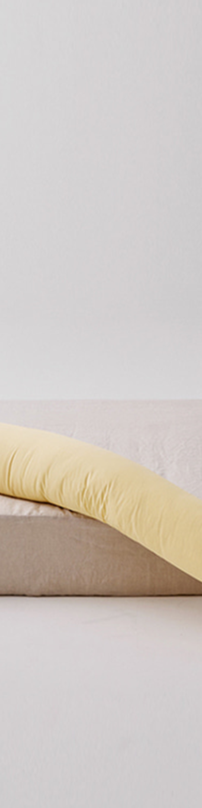 Dust-Free 60-Thread Count Long Cylindrical Cushion Cover - Cream Yellow