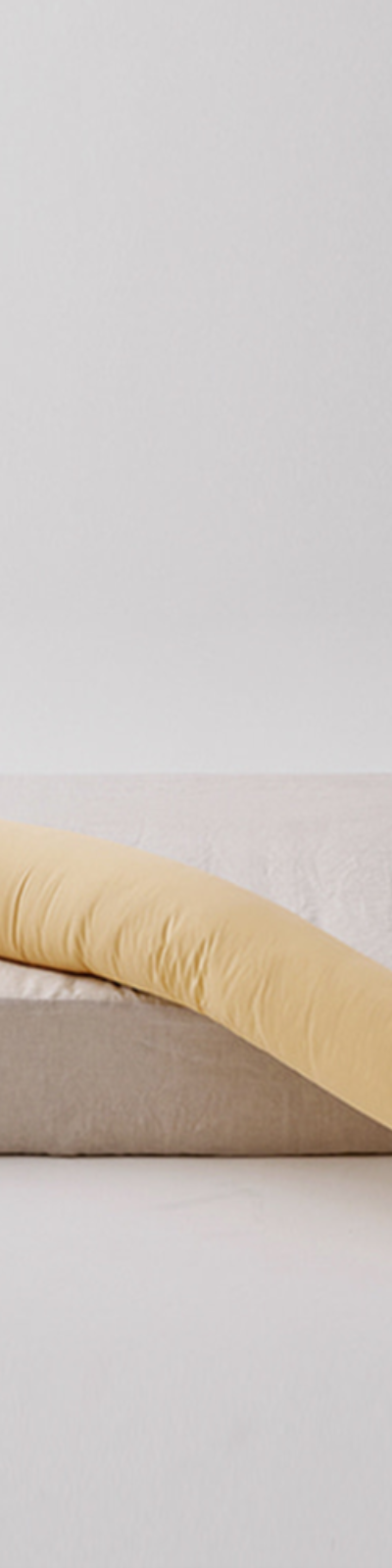 Dust-Free 60s Long Cylindrical Pillow Cover - Butter Yellow