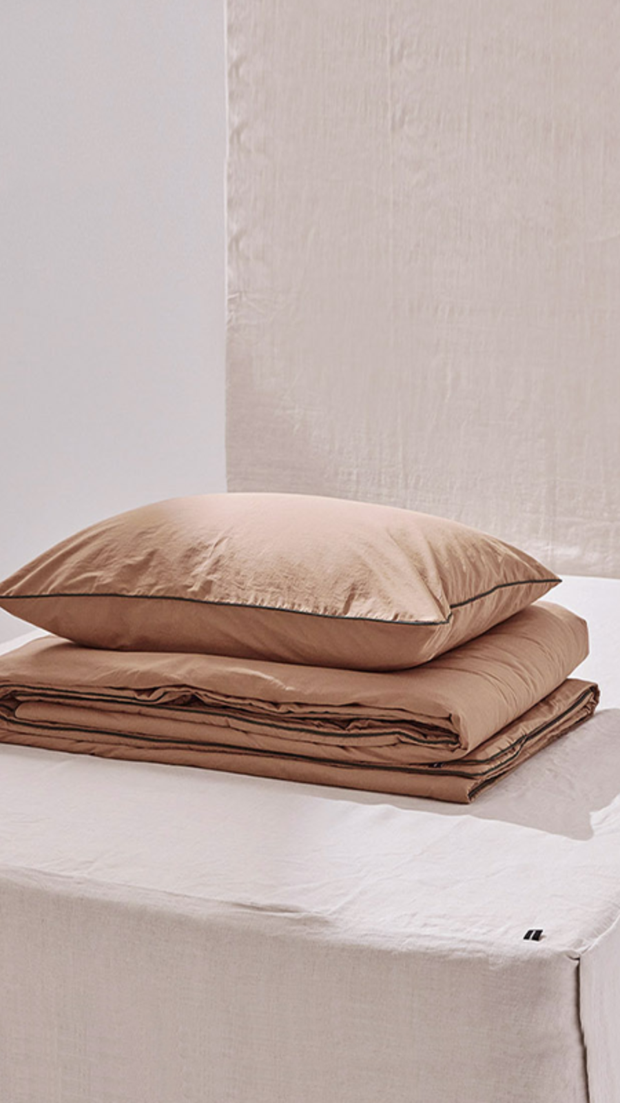 Silky Cotton Harmony Bedding Set - Peanut