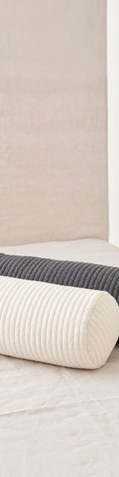 Cotton 100-Count Quilted Mini Cylinder Cushion Cover