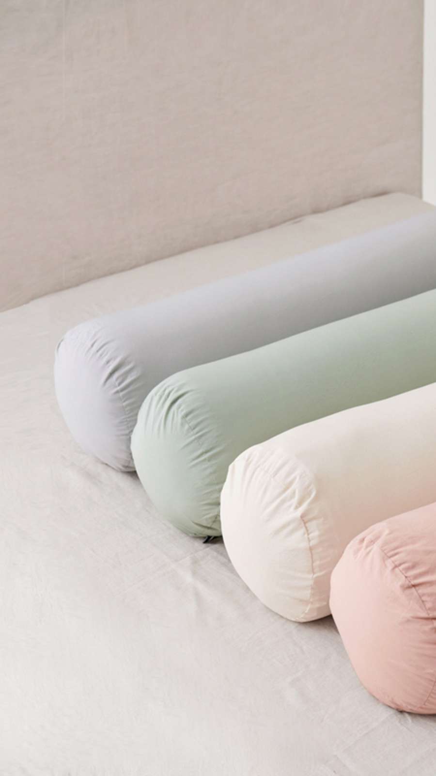 Silky Cotton Cylindrical Bolster Cushion Cover