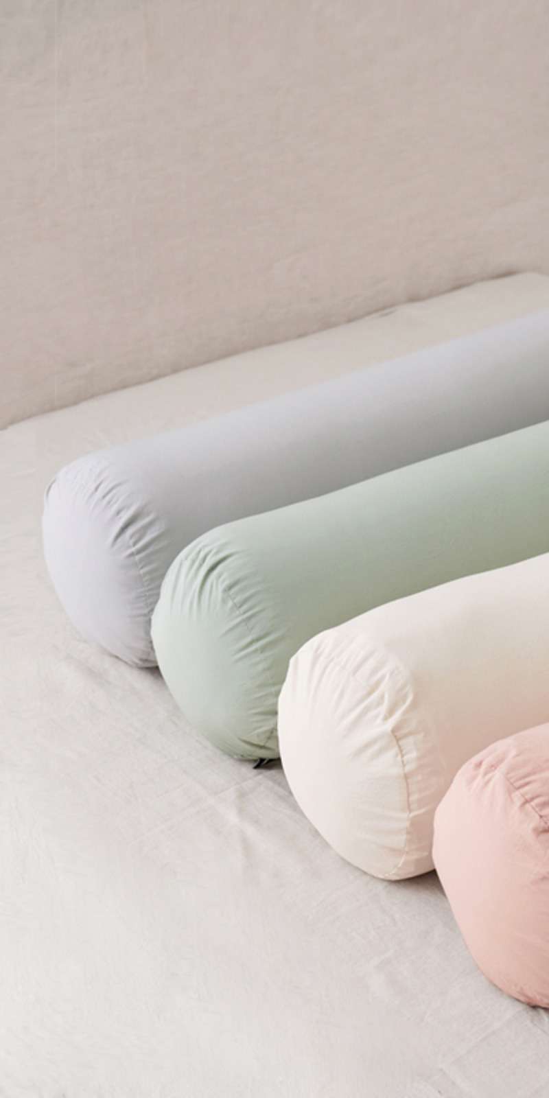 Silky Cotton Cylindrical Bolster Cushion Cover