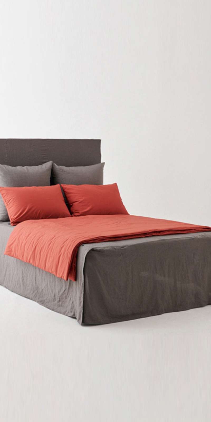 Silky Cotton 100-Thread Bedding Set - Brick