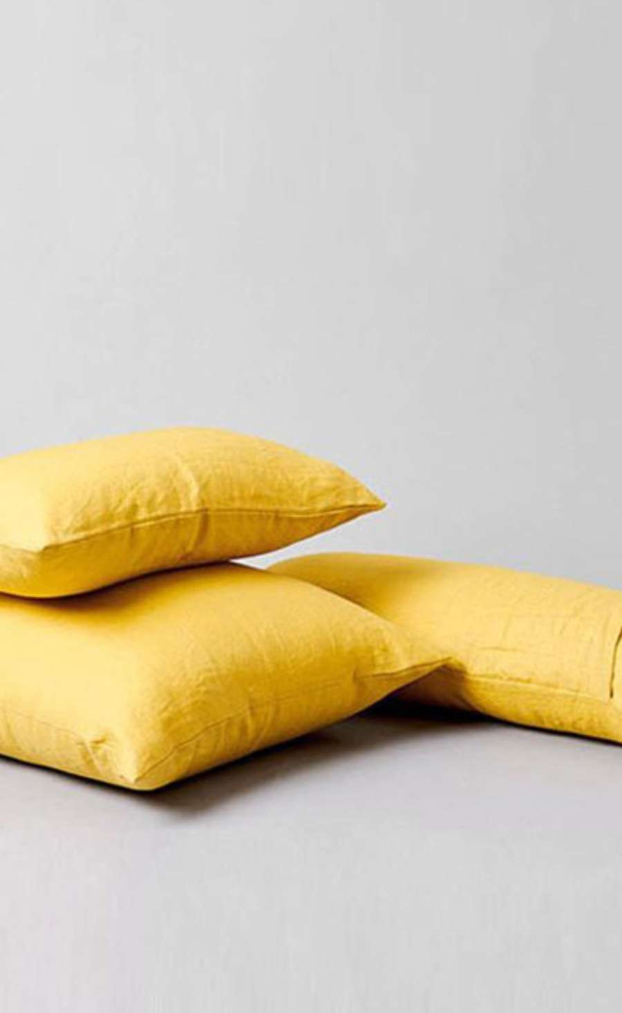 Premium Linen Cushion Cover - Lime Yellow