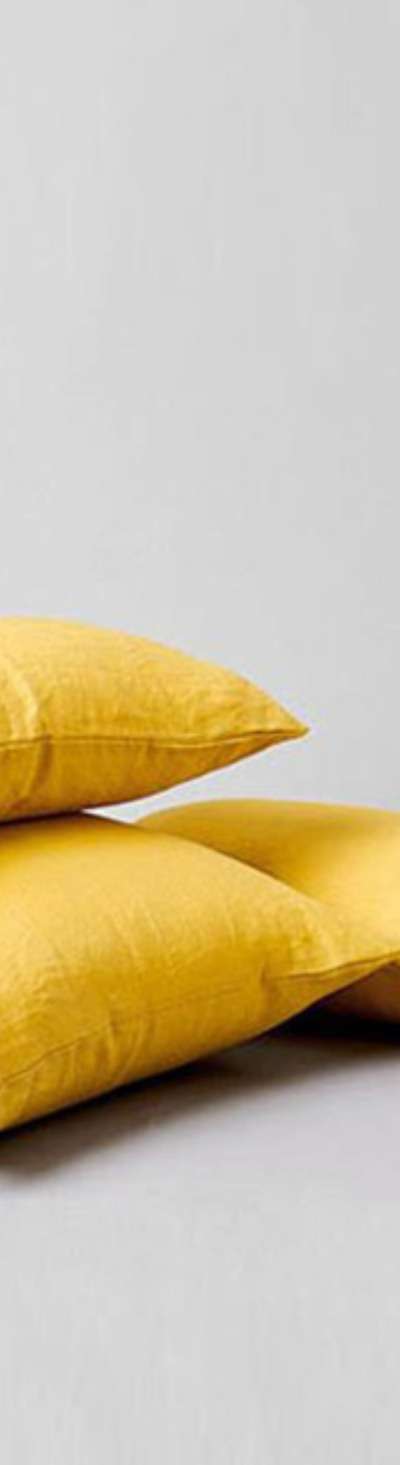 Premium Linen Cushion Cover - Lime Yellow