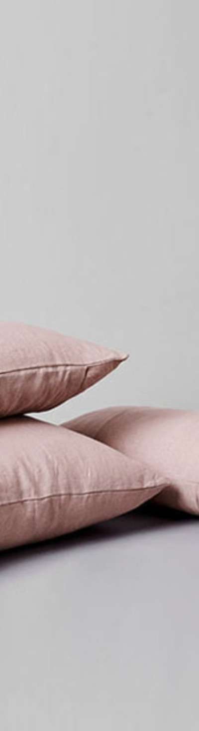 Premium Linen Cushion Cover - Beige Blossom Pink