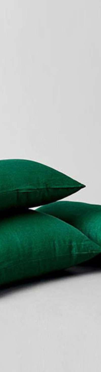 Premium Linen Cushion Cover - Deep Green
