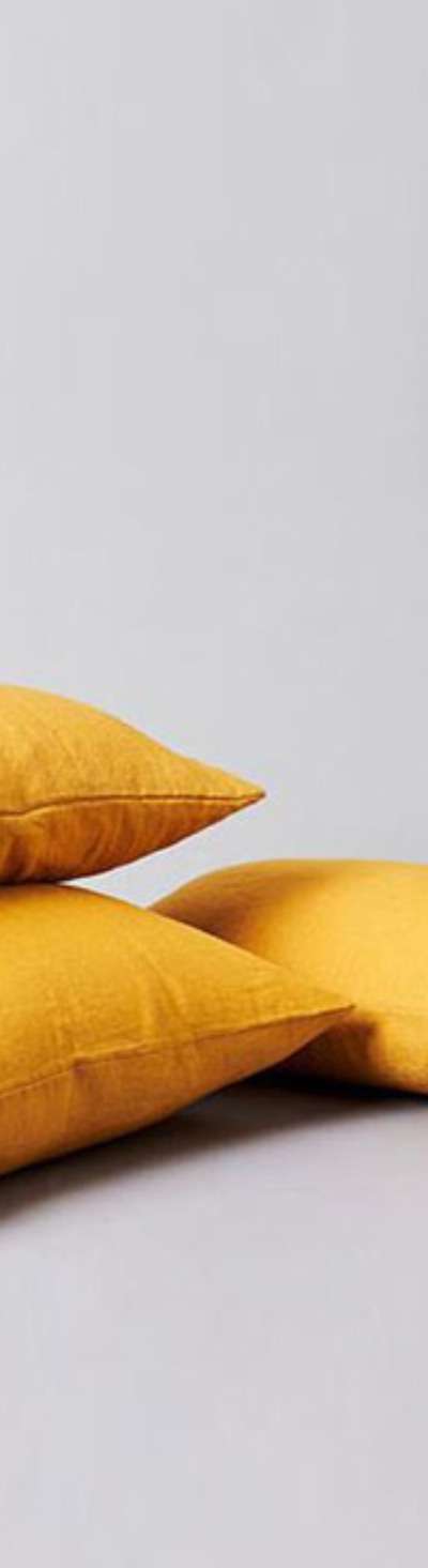 Premium Linen Cushion Cover - Mustard