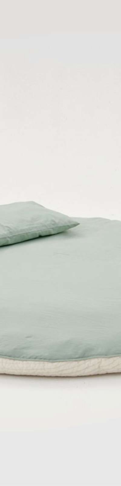 Silky Cotton Round Mat - Mint