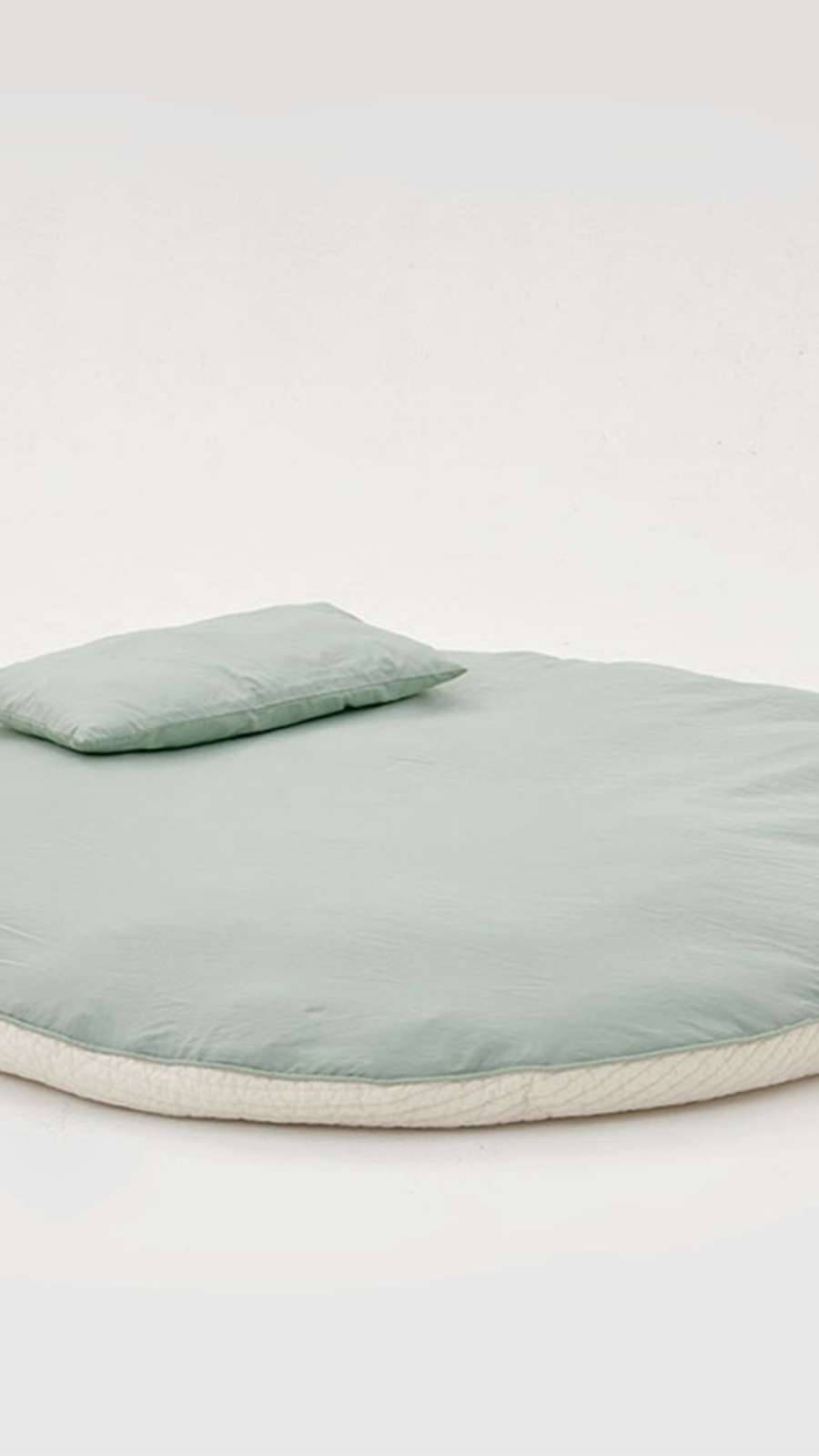 Silky Cotton Round Mat - Mint