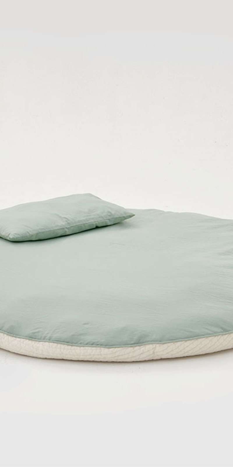Silky Cotton Round Mat - Mint