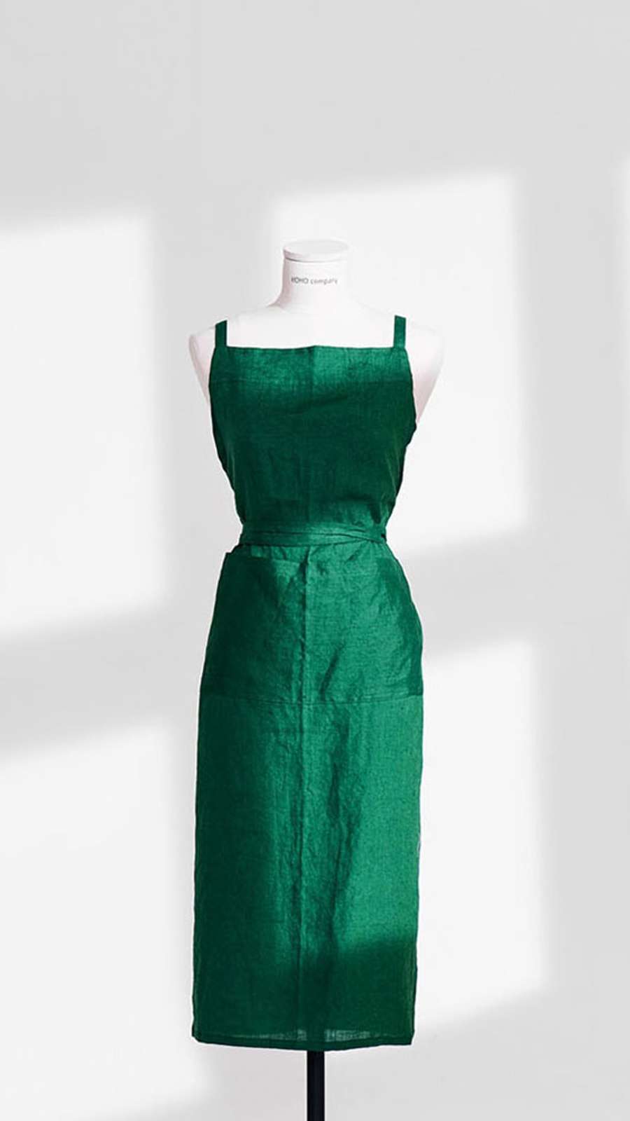 Premium Linen Apron_Deep Green