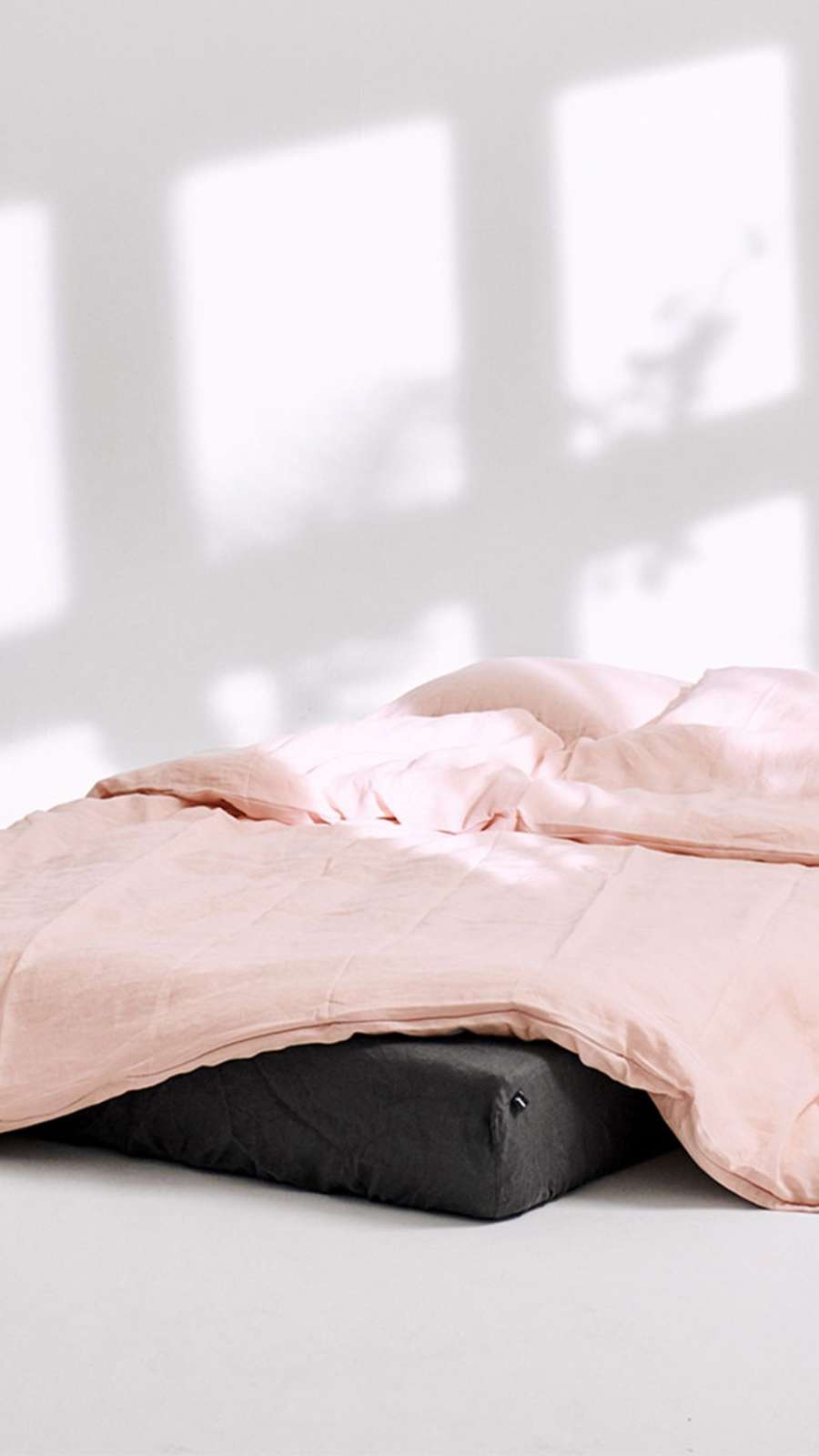 Premium Linen Bedding Set - Natural Pink Beige