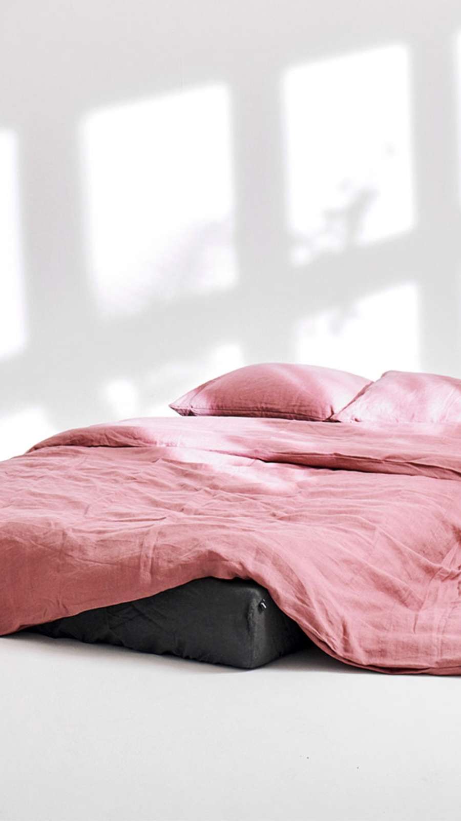 Premium Linen Bedding Set - Toned Down Rose Pink