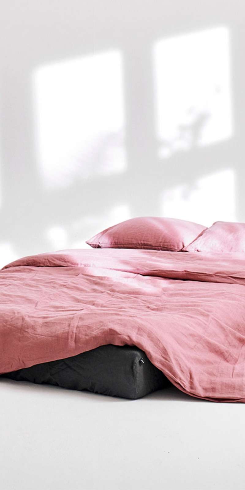 Premium Linen Bedding Set - Toned Down Rose Pink
