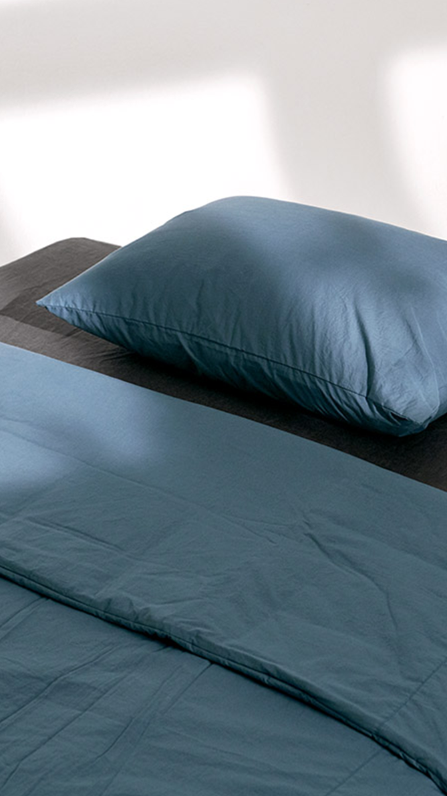 Silky Cotton 100-Count Bedding Set_Teal Blue