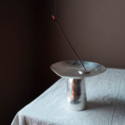 Silver Moon Incense Holder (Made to Order - 3 Months)