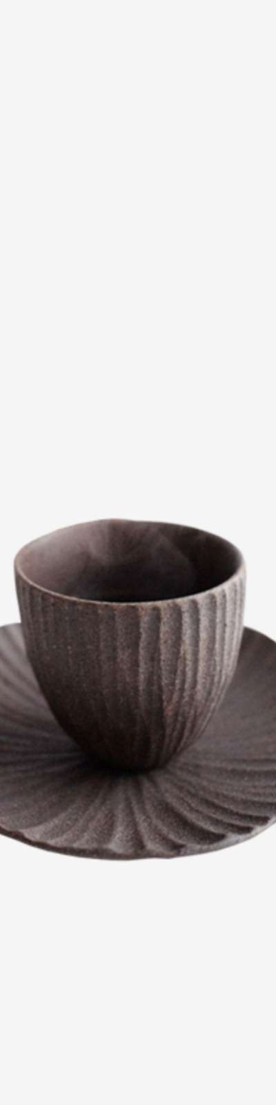 Plum Blossom Carved Glass Set _ Black
