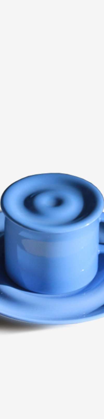 W Cup & Saucer Set - Blue