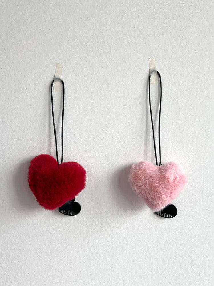 AB Fab Fluffy Heart Keyring