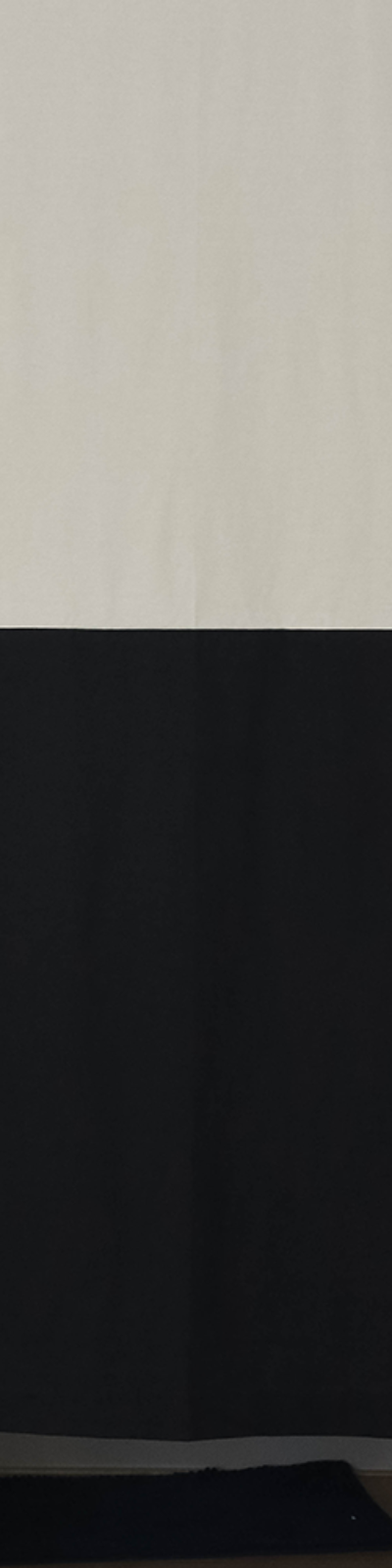 Half and Half Curtain - Oatmeal + Black
