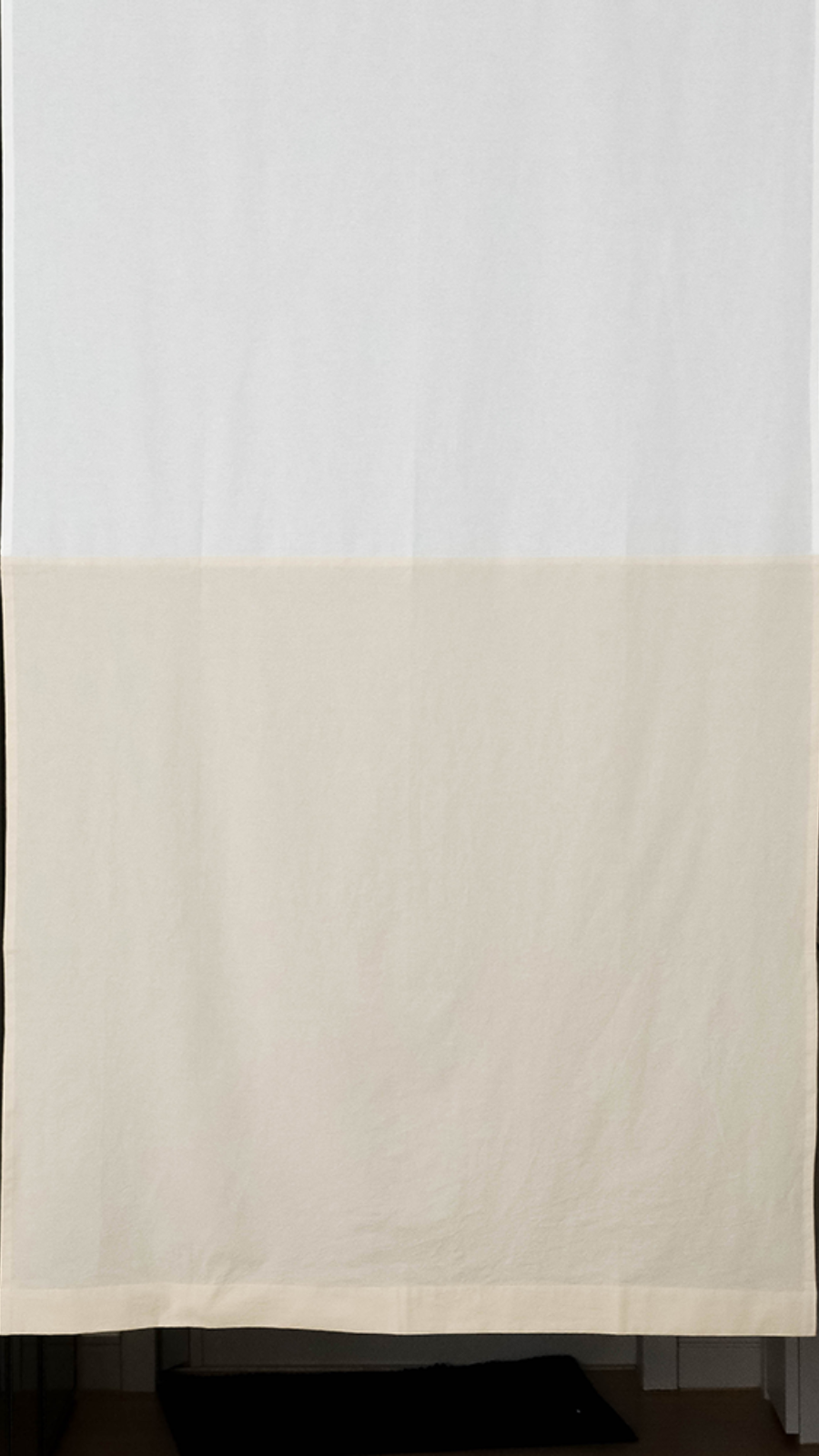 Half and Half Curtain - Cream White + Oatmeal