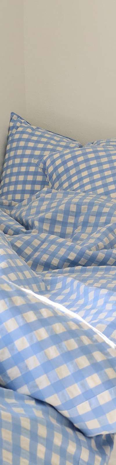 Simply Check Seersucker Bedding Set - Sky Blue