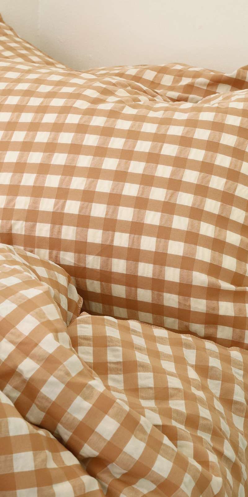 Simply Check Seersucker Bedding Set - Oren Beige