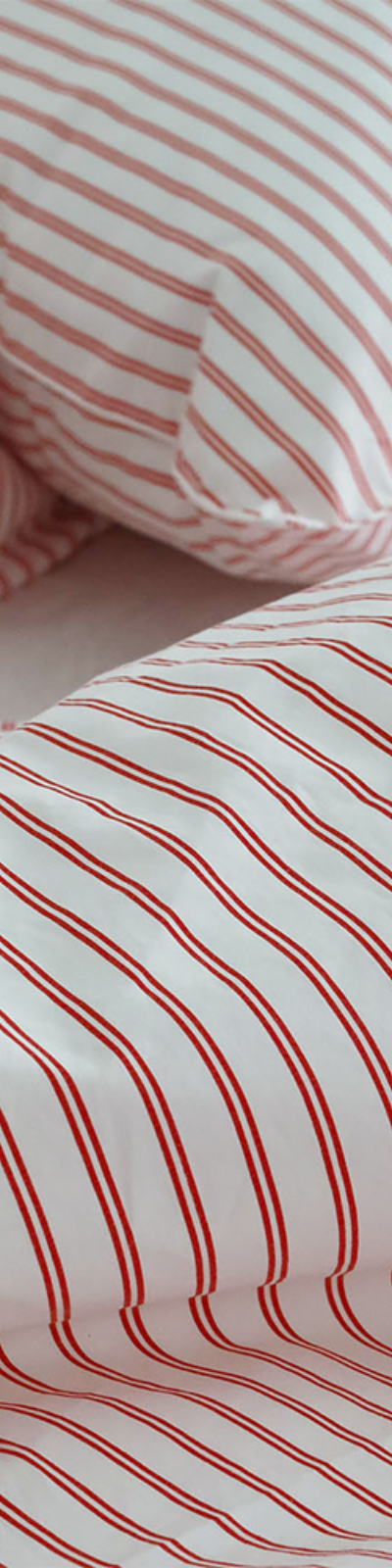 Comfy Cotton Stripe Bedding - Red