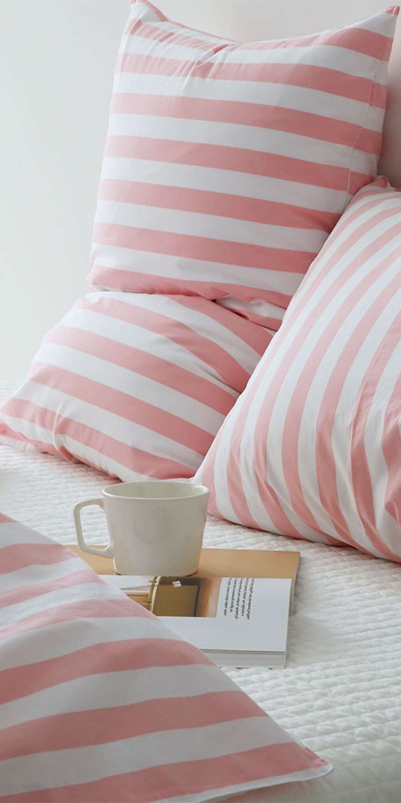 Le Mare Stripe Bedding - Pink
