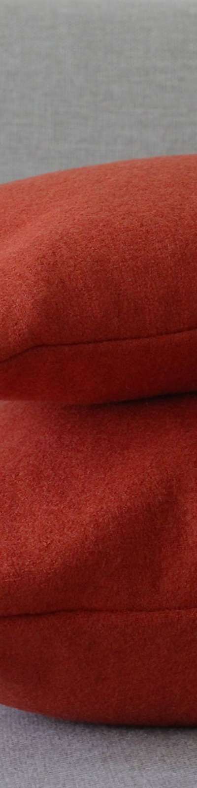 Dew Wool Cushion (Red Orange)