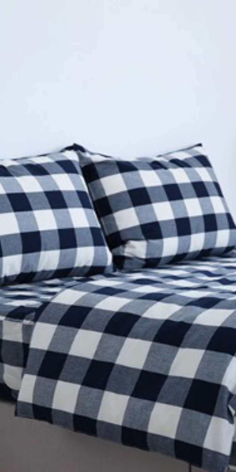 Downy Check Bedding - Navy