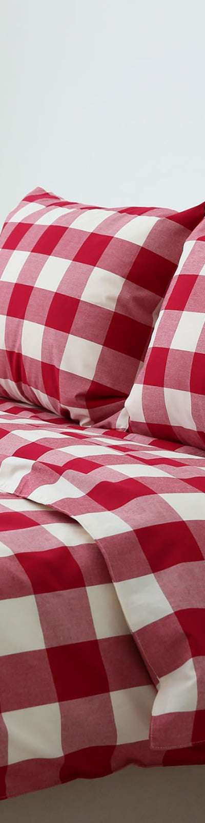 Downy Check Bedding - Red