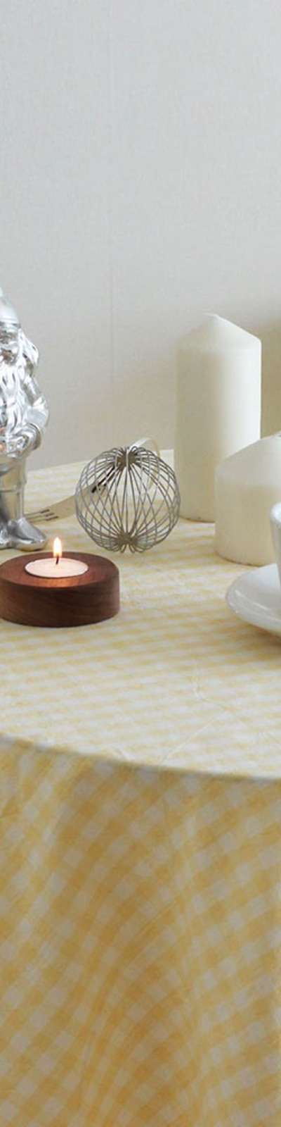 Bruni Check Table Cover (Lemon Yellow)