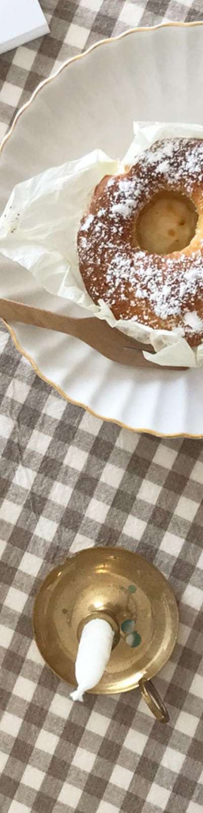 Bruny Check Table Cover (Coffee Brown)