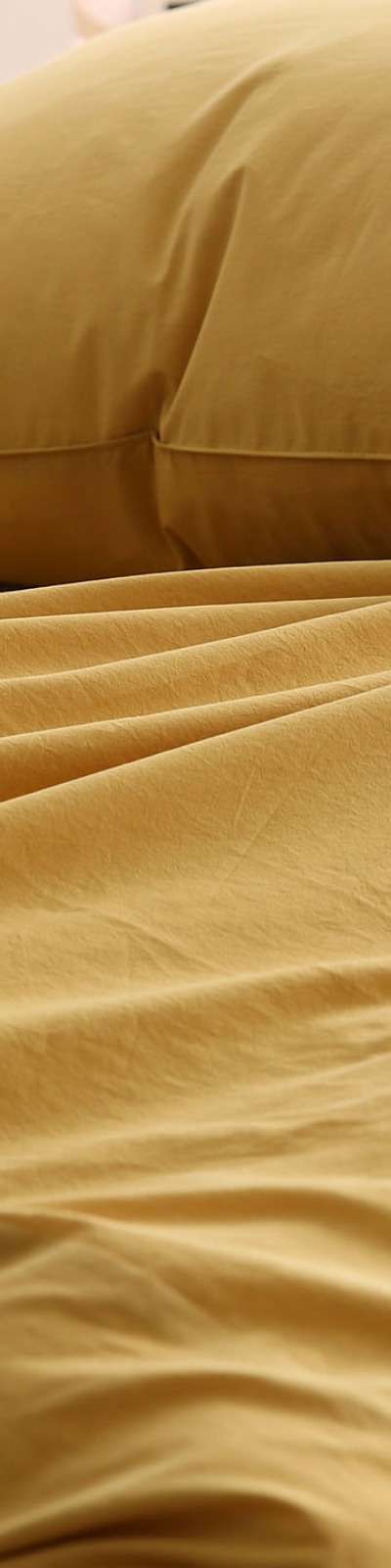 80-Thread Count High-Density Bio-Wash Bedding Set - Mustard