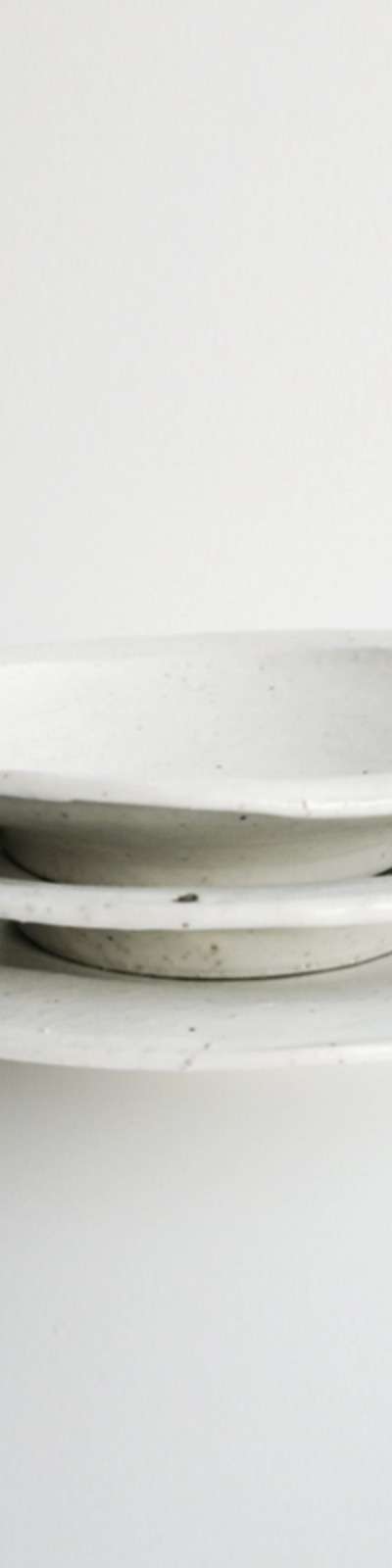 Double Round Plate Rough White (3 Sizes)