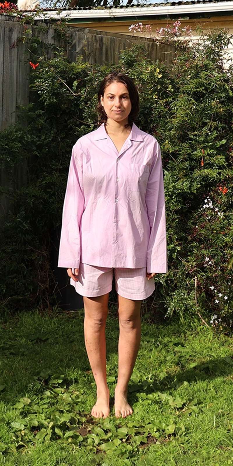 Pajama Set - Baby Pink/Stripe Pink