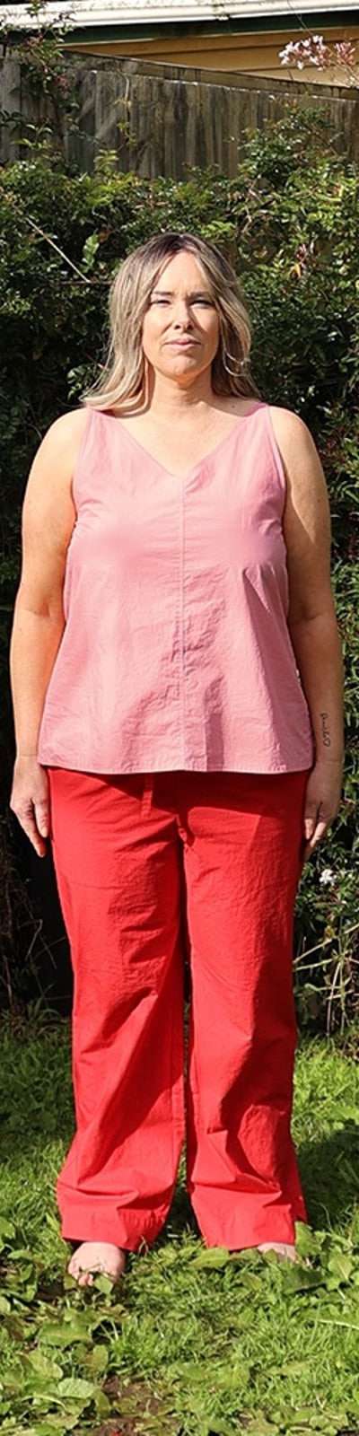 Pajama Set - Peach/Red